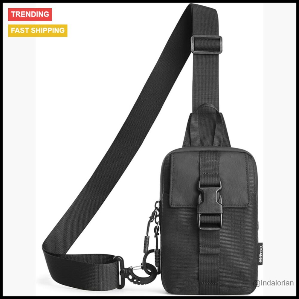 Waterproof Mini Crossbody Sling Bag Lightweight Travel Sports Purse Adjustable